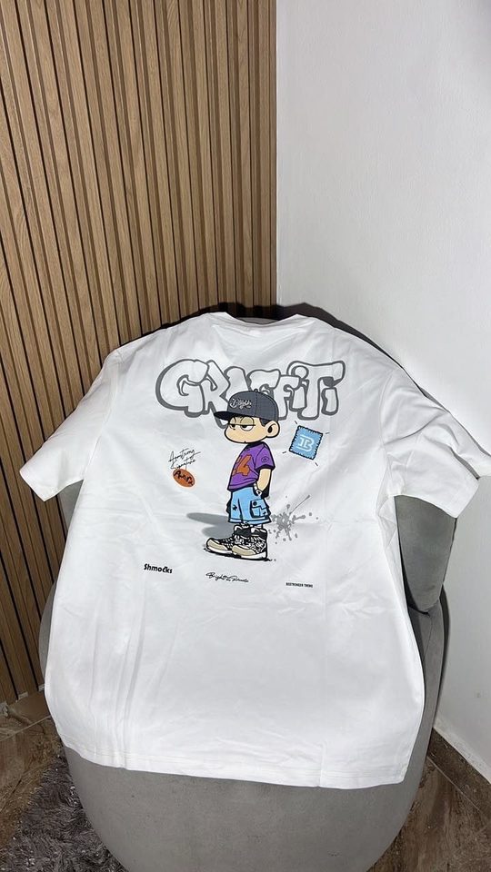 T-shirt blanc Graffiti