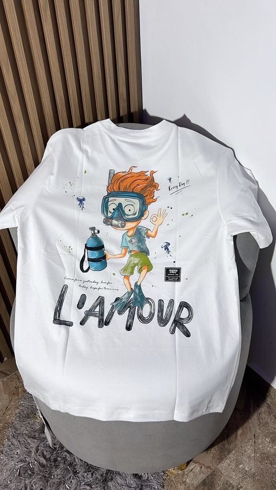 T-shirt blanc L'Amour plongée