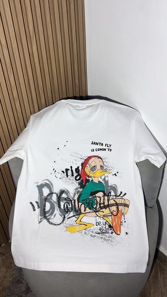 T-shirt blanc Santa Fly